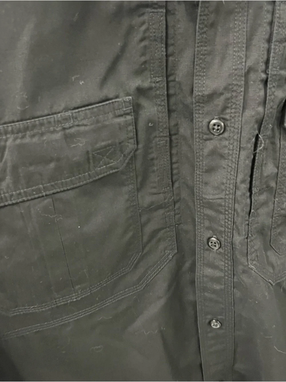 5.11 Tactical Series Mens Black Button Shirt Size 2XL Tall Short Sleeve Work - Picture 4 of 7